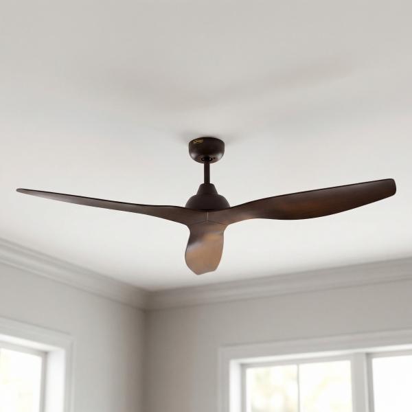 VENTILADOR DE TECHO 52" CLÁSICO PARA EXTERIOR CAFÉ