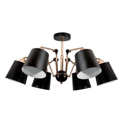 LÁMPARA DE TECHO NEGRO ORO BLANCO DARK DECOR E27 40W 6 LUCES