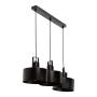 LÁMPARA COLGANTE DARK DECOR NEGRO E27 40W 3 LUCES