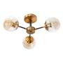 LÁMPARA DE TECHO ORO SATINADO AMBAR E27 40W 3 LUCES