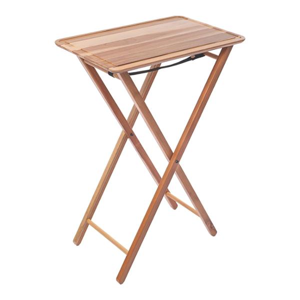 MESA DE APOYO PARA ASADO TRAMONTINA DE MADERA TECA PLEGABLE