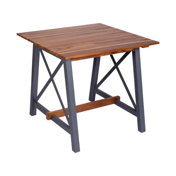 MESA DE JARDÍNCUADRADA MISTRAL MADERA CAFÉ / GRIS