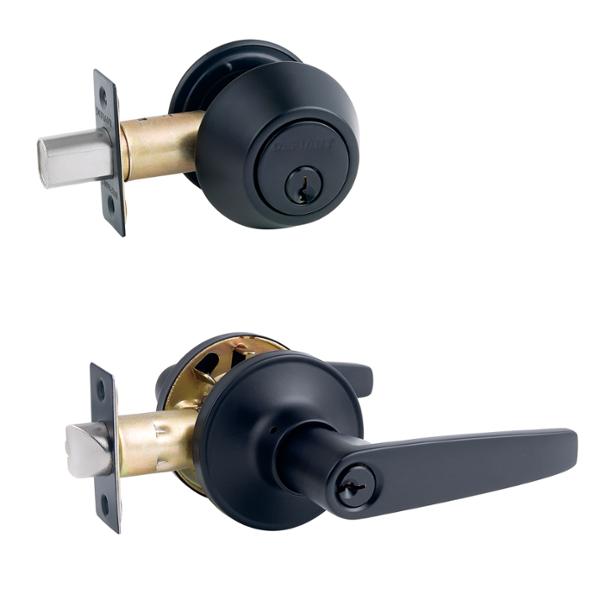 COMBO MANIJA OLYMPIC Y CERROJO CILINDRO DOBLE NEGRO