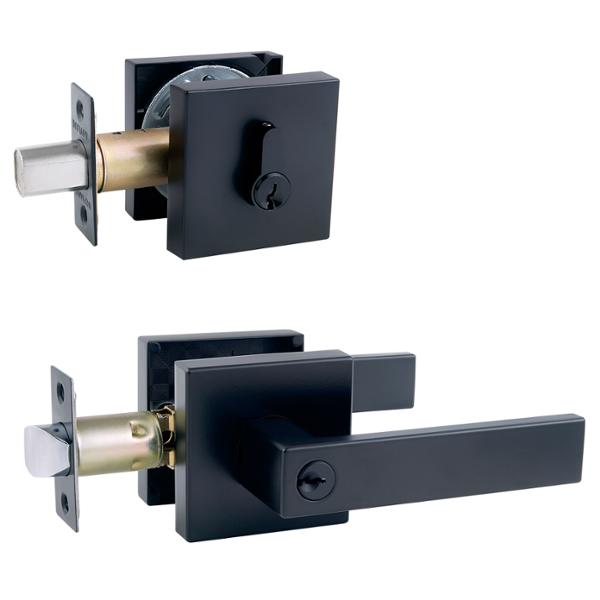 COMBO MANIJA BRUNEI Y CERROJO CILINDRO DOBLE NEGRO