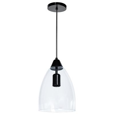 LÁMPARA COLGANTE VINTAGE DE VIDRIO SOPLADO Y ACERO NEGRO MATE 1 LUZ MAXXI