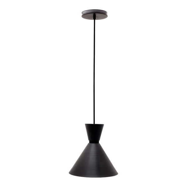 LÁMPARA DE TECHO INCANDESCENTE 1.44 M X 24 CM NEGRO