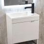 MUEBLE PARA BAÑO FLOTANTE BLEU 24" BEIGE MELAMINA CON LAVABO, MONOMANDO Y CÉSPOL