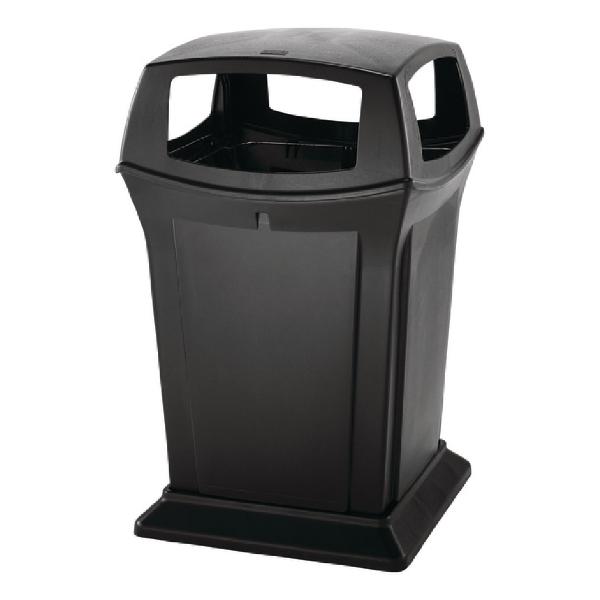BOTE DE BASURA RANGER C/TAPA ABIERTA NEGRO 170.3 L