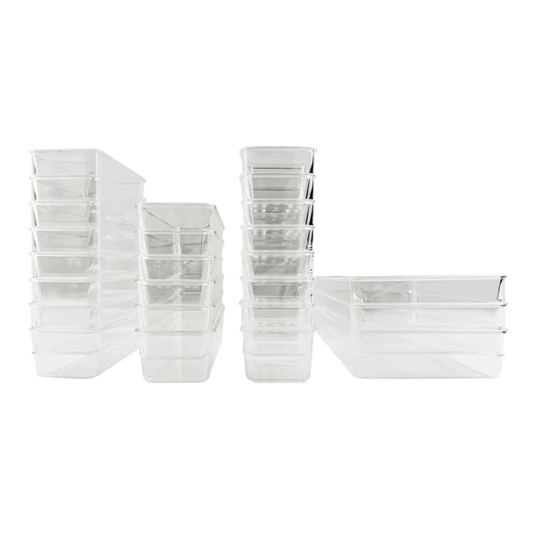 SET DE CONTENEDORES PARA CAJÓN ACRÍLICO 25 PIEZAS