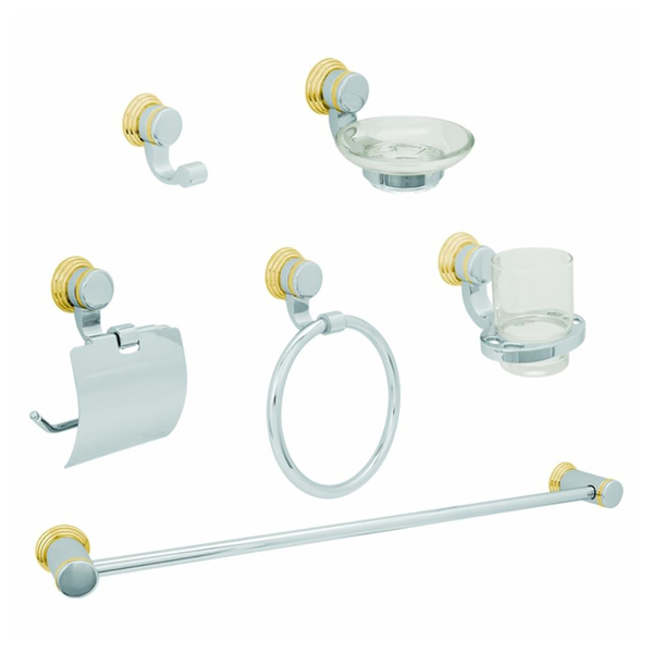 JUEGO DE ACCESORIOS PARA BAÑO ZAMAC 6 PIEZAS