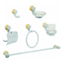 JUEGO DE ACCESORIOS PARA BAÑO LATÓN 6 PIEZAS