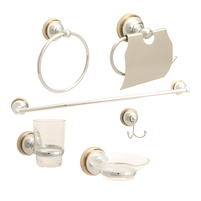 JUEGO DE ACCESORIOS PARA BAÑO ZAMAK 6 PIEZAS