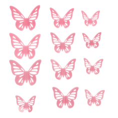 better place figuras decorativas mariposas rosa varios tamaños 12 piezas