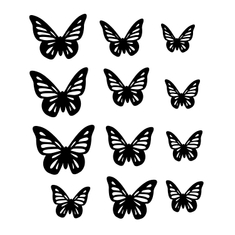 better place figuras decorativas mariposas negro varios tamaños 12 piezas