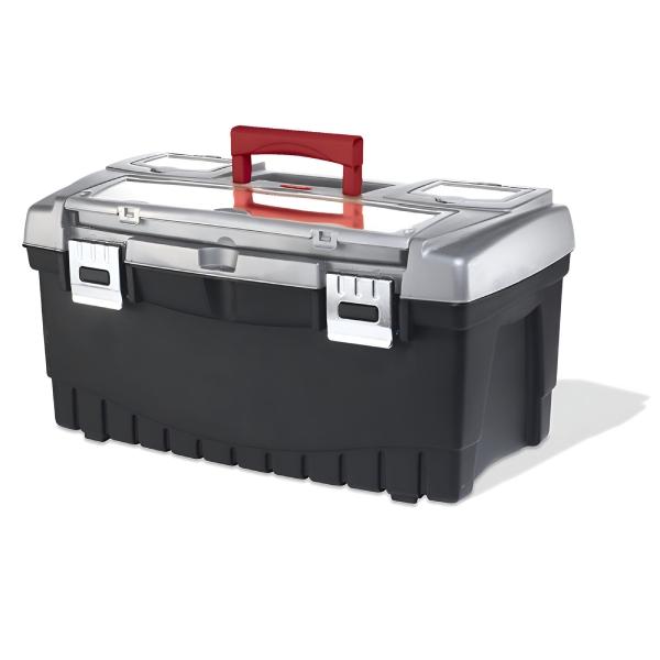 CAJA PARA HERRAMIENTAS DE 56 CENTIMETROS CON COMPARTIMENTOS EXTERIORES SUPERIORES Y BANDEJA INTERNA