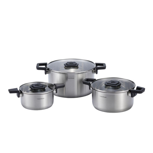 Bateria de Cocina Completa Acero 6 pzas