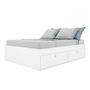 Base Cama Matrimonial Con Cajones Blanca
