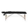 Cama Masaje Plegable 2 Secciones Negra