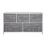 Comoda Con 5 Cajones Mueble Tela Madera
