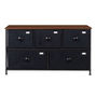 Comoda 5 Cajones Organizador Tela Madera