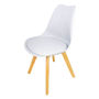 Silla Tipo Eames Gris Patas De Madera