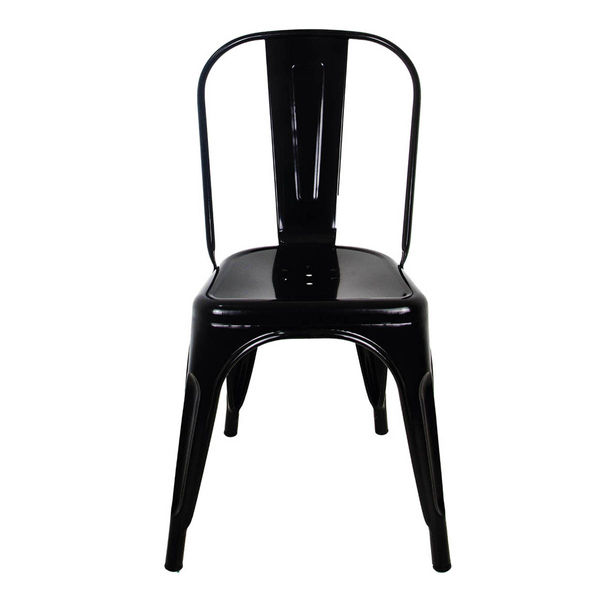 Silla Tolix Metálica Minimalista Negra