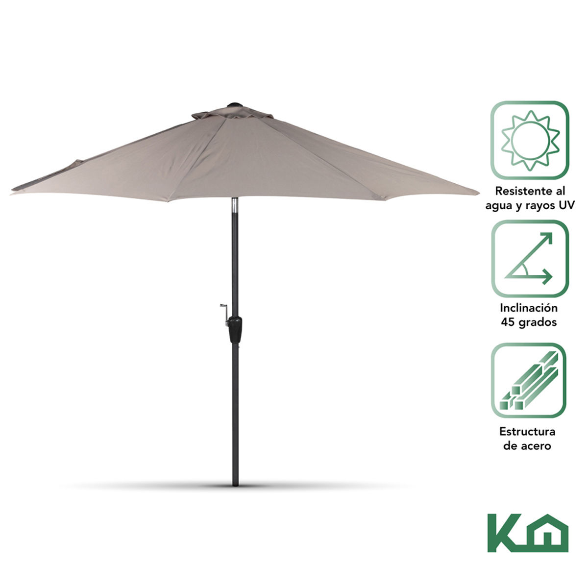Sombrilla Para Jardín Arena 2.70 Metros The Home Depot México