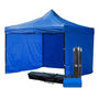Toldo Azul 3x3 Pared Impermeable + Bolsa
