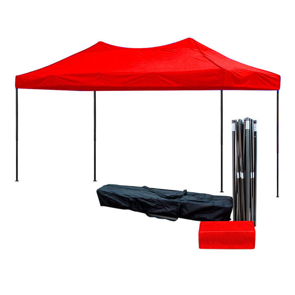Toldo Rojo Plegable 3x4.5M Con Bolsa