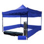 Toldo Azul 3x3M Con Pared Transparente