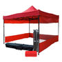 Toldo Rojo 3x3M Con Pared Transparente
