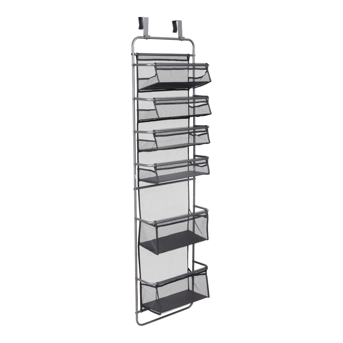 ORGANIZADOR PARA PUERTA 6 NIVELES NEGRO 170 X 44.5 X 16 CM The Home