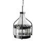 LÁMPARA COLGANTE ECO IMPERIO LED 80 X 37 CM NEGRO 4 LUCES