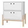 MESA DE NOCHE DE MADERA 54 X 55 X 35 CM BLANCO
