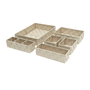 GAVETAS ORGANIZACIÓN VARIOS TAMAÑOS BEIGE 6 PIEZAS
