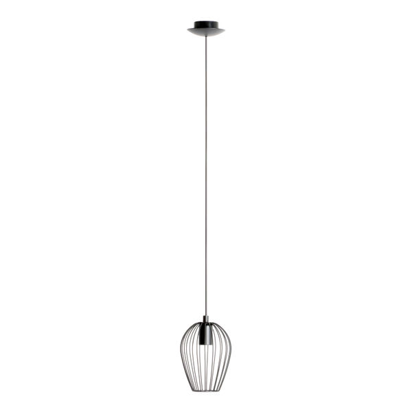 LÁMPARA COLGANTE VINTAGE DE ACERO NEGRO MATE 1 LUZ NEWTOWN