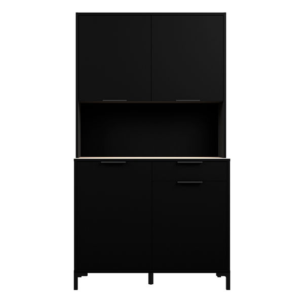 ALACENA MADERA INDUSTRIALIZADA 1.83 X 1.01 M X 40 CM NEGRO