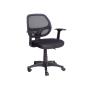 SILLA DE OFICINA KLAVE COLOR NEGRO, MALLA, TELA Y NYLON