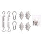 KIT DE ACCESORIOS PARA INSTALACIÓN DE MALLA DE SOMBRA PLATA