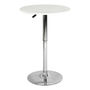 MESA DE BAR REDONDA DE AJUSTABLE ROTACIÓN 60X60X65/90CM COLOR BLANCO