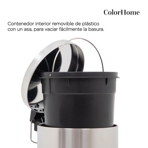 Bote de Basura Acero Inox Con Pedal 12L | The Home Depot México