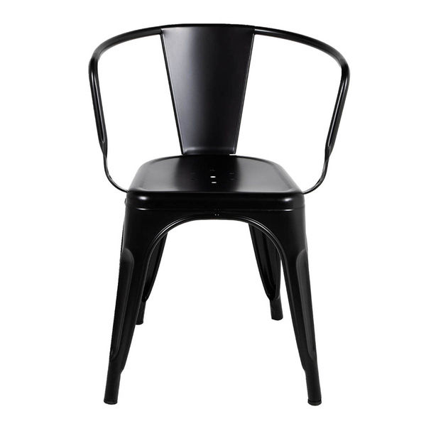 Silla Tolix Negra Con Descansabrazos