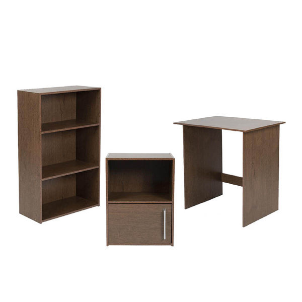 Juego de Escritorio Café + 2 Estantes