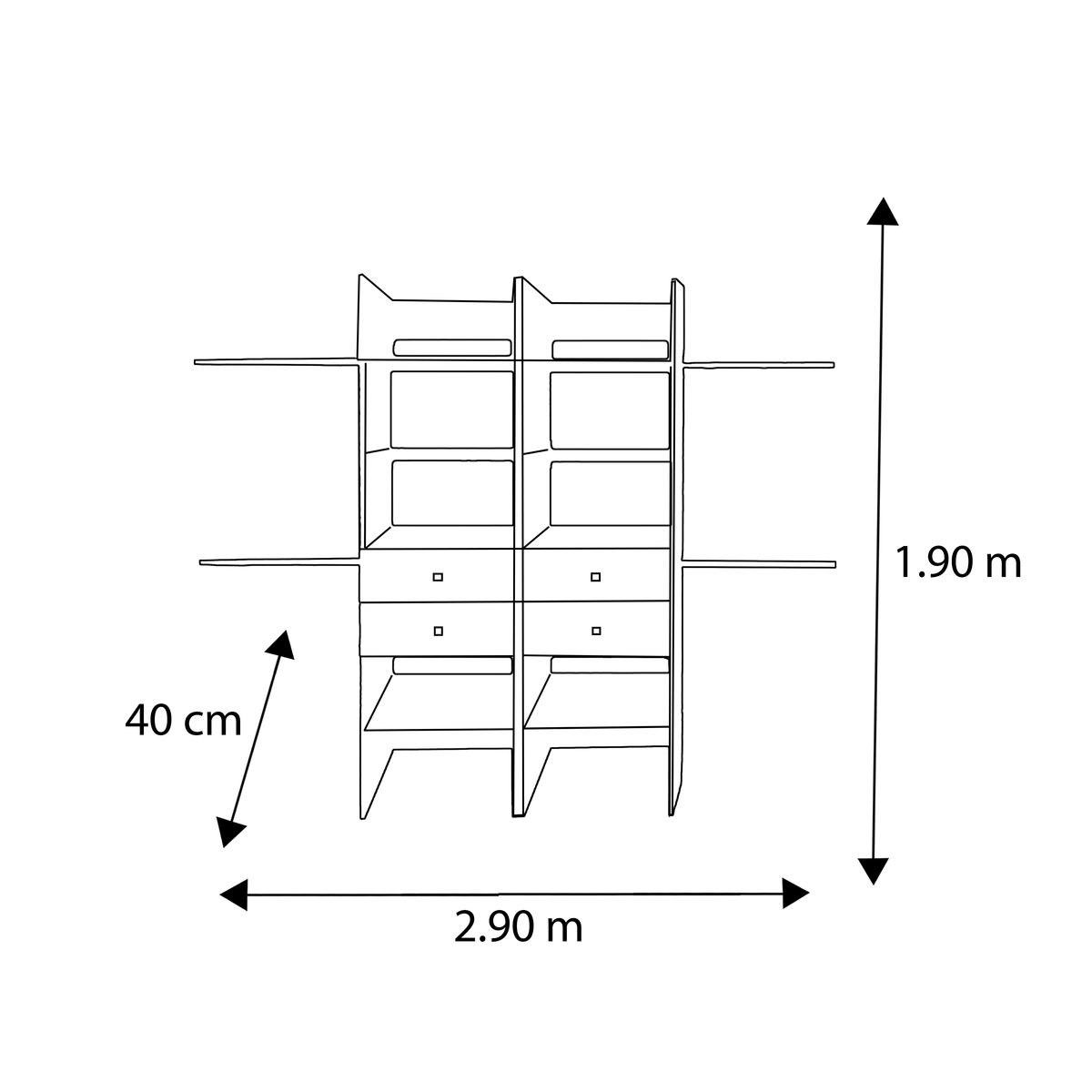 CLOSET VERONA 2 CAJONERAS PREMIUM AJUSTABLE BLANCO The Home Depot México