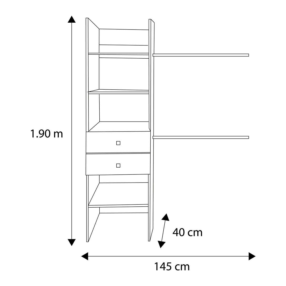 CLOSET VERONA CAJONERA PREMIUM AJUSTABLE BLANCO | The Home Depot México