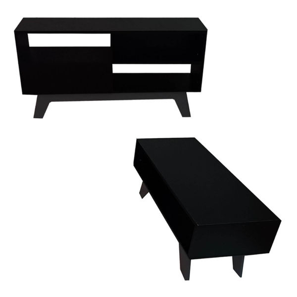 COMBO MUEBLE TV + MESA CLEMENS NEGRO