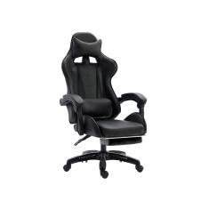 titano silla gamer ergónomica reclinable con descansa pies color negro