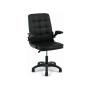 SILLA DE OFICINA TAPIZADO DE CUADROS COLOR NEGRO