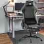SILLA GAMING PREMIUM PANTHER CON REPOSAPIES Y MEMORY FOAM COLOR VERDE