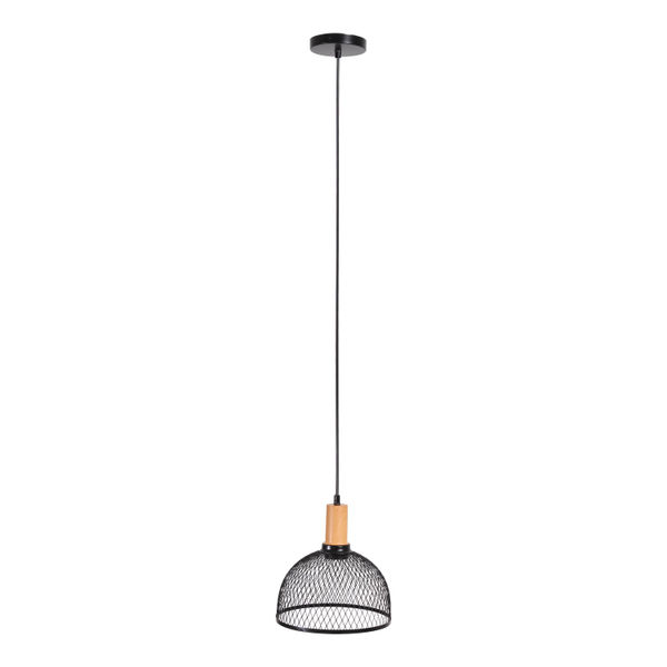 LÁMPARA COLGANTE INCANDESCENTE 1.21 M X 24 CM NEGRO